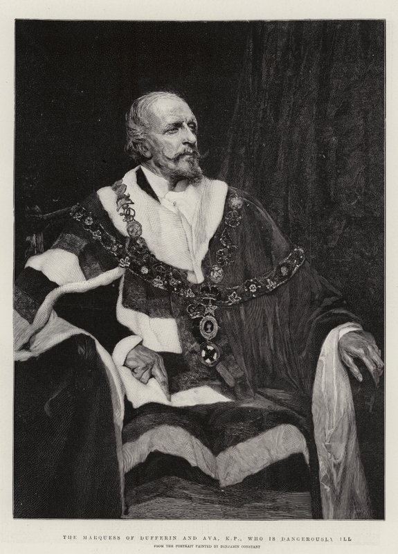 Marquess af Dufferin og Ava, KP, som er farligt syg af Jean Joseph Benjamin Constant