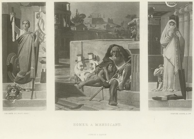 Homer en bøller (dybtryk) af Jean Jules Antoine Lecomte du Nouy