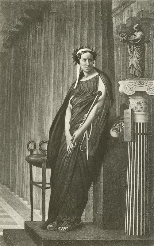 Rachel som den græske tragedies muse (dybtryk) af Jean Leon Gerome
