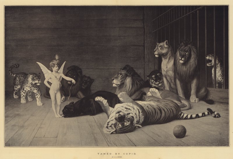Tæmmet af Amor af Jean Leon Gerome