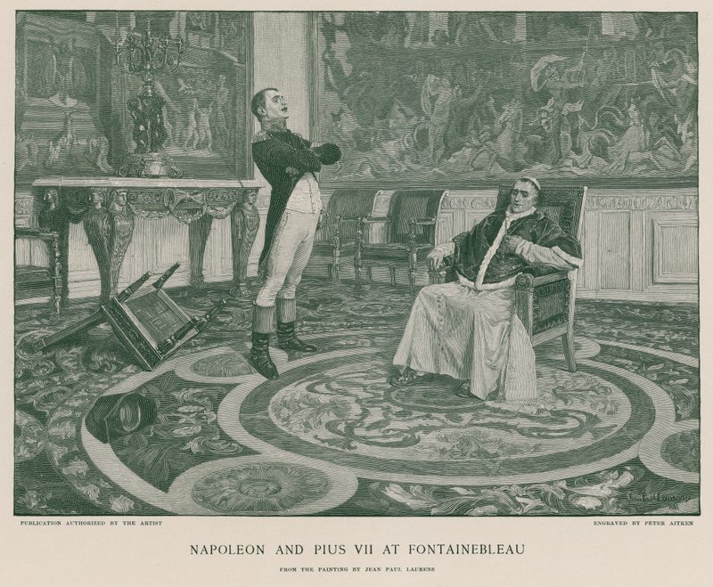 Napoleon og Pius VII ved Fontainebleau af Jean Paul Laurens