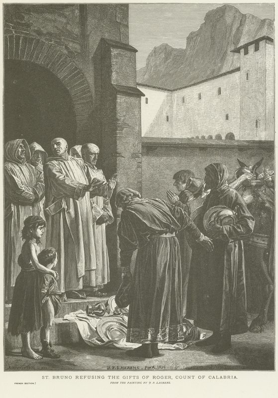 St. Bruno nægter greven af Calabriens gaver af Jean Paul Laurens
