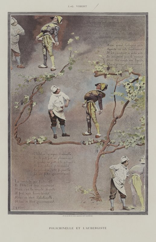 Polichinelle og kroværten af Jehan Georges Vibert