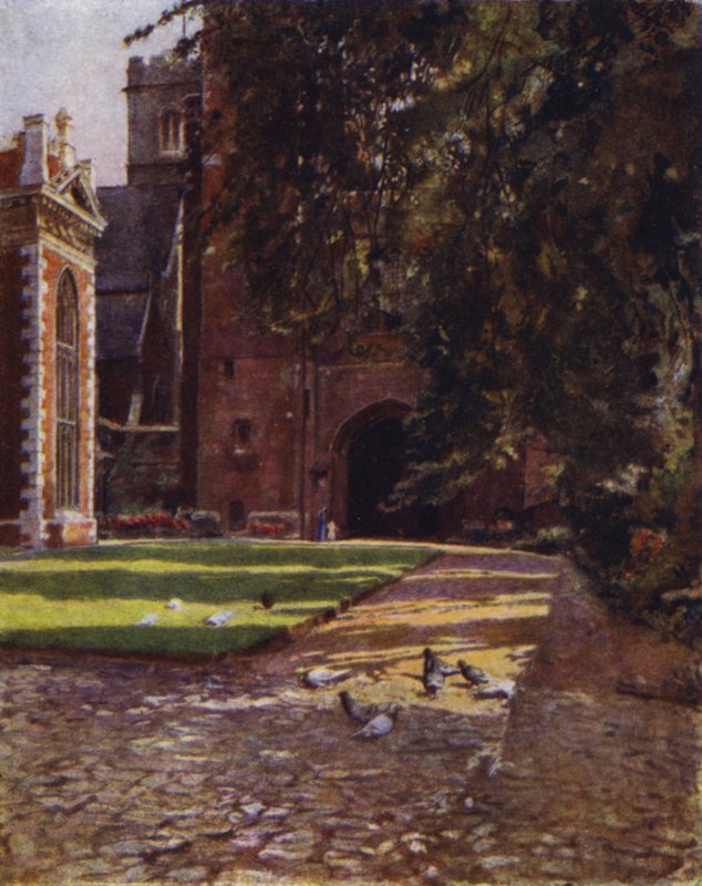 Lambeth, The Tudor Gateway (farve litho) af Jessie MacGregor