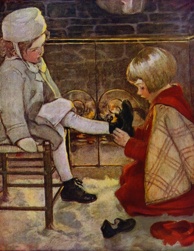 En moderne Askepot (farve litho) af Jessie Willcox Smith