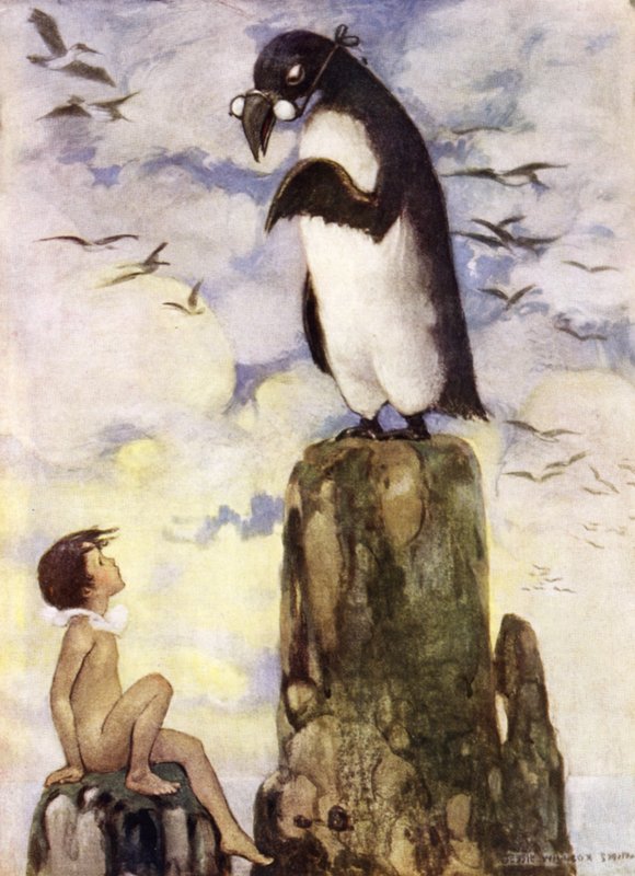 Illustration til The Water Babies af Charles Kingsley (farve litho) af Jessie Willcox Smith