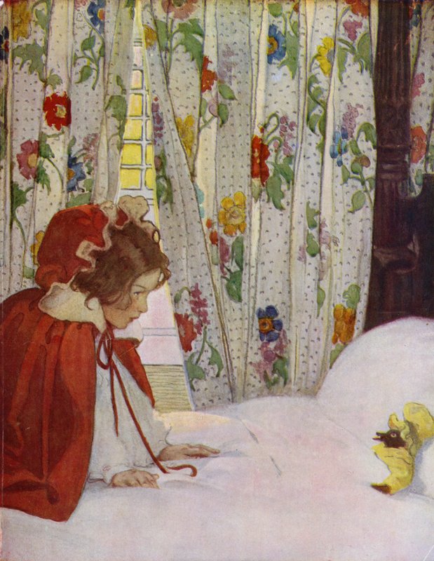 Lille rødhætte (farve litho) af Jessie Willcox Smith