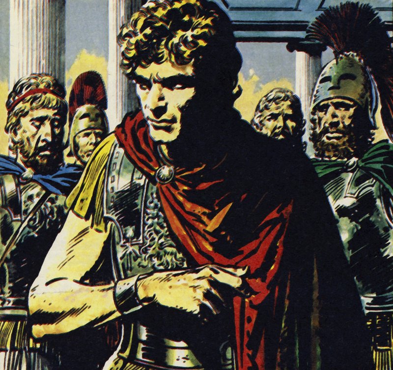 Alexander var en tyran, der bestak eller dræbte sine modstandere (farvelitografi) af Jesus Blasco