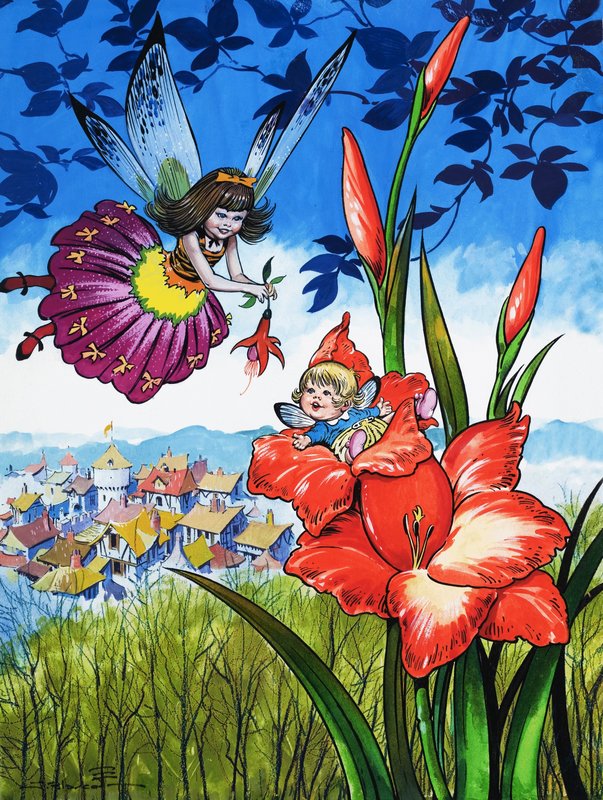 Babyfe i en blomst af Jesus Blasco