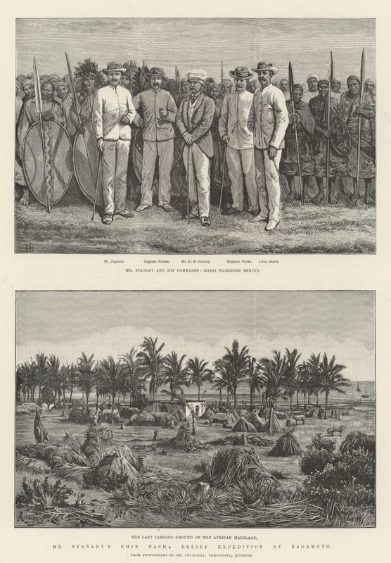 Mr. Stanleys Emin Pasha nødhjælpsekspedition i Bagamoyo af Johann Nepomuk Schonberg