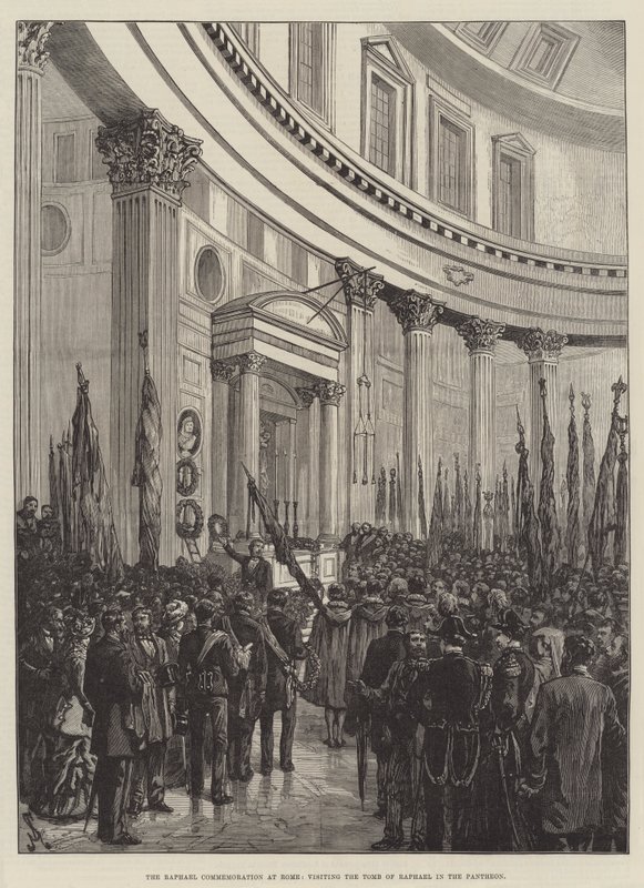 Raphael-ceremonien i Rom, besøg ved Raphaels grav i Pantheon af Johann Nepomuk Schonberg