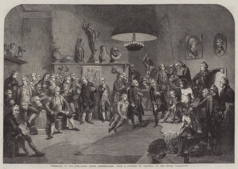Portrætter af alle de første kongelige akademikere af Johan Joseph Zoffany