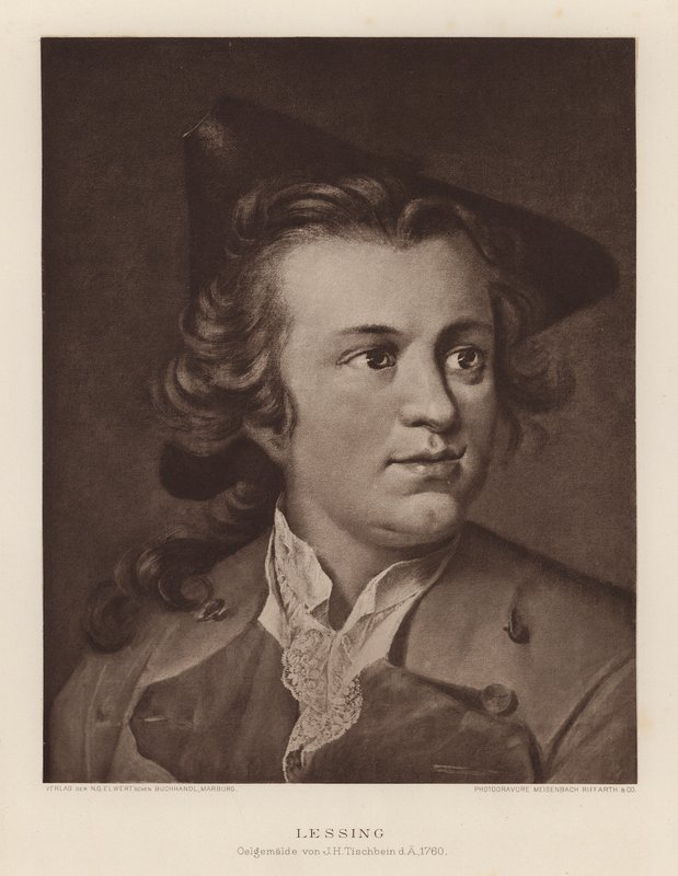 Gotthold Ephraim Lessing, tysk dramatiker og filosof (litografi) af Johann Heinrich Tischbein