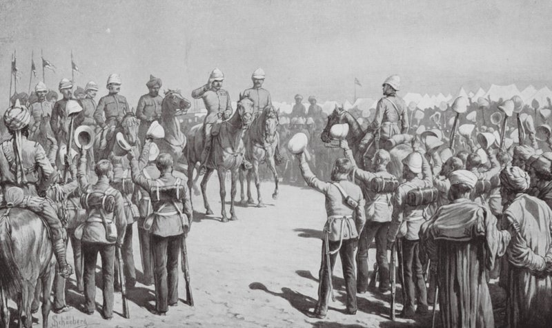 Australsk kontingent forlader Suakin (litografi) af Johann Nepomuk (after) Schonberg