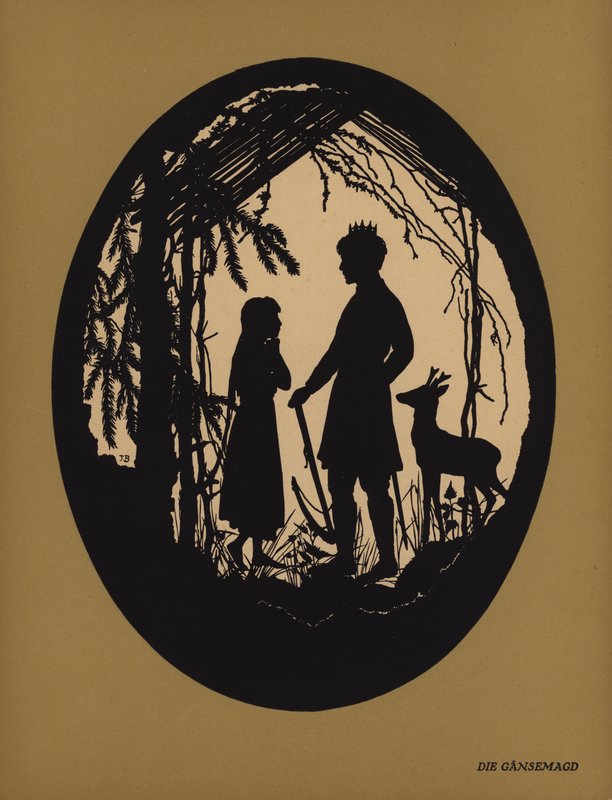 Die Gansemagd (litho) af Johanna Beckmann