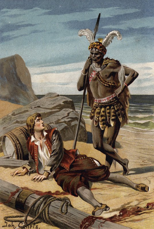 Illustration til Den flyvende hollænder eller Der Fliegende Hollander (farve litho) af Johannes (after) Gehrts