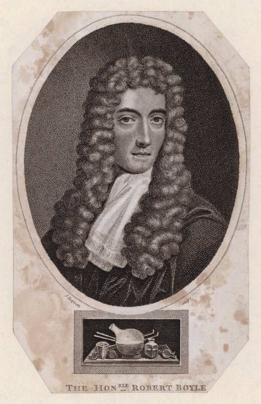 Robert Boyle, anglo-irsk naturfilosof og kemiker (gravering) af Johannes (after) Kerseboom