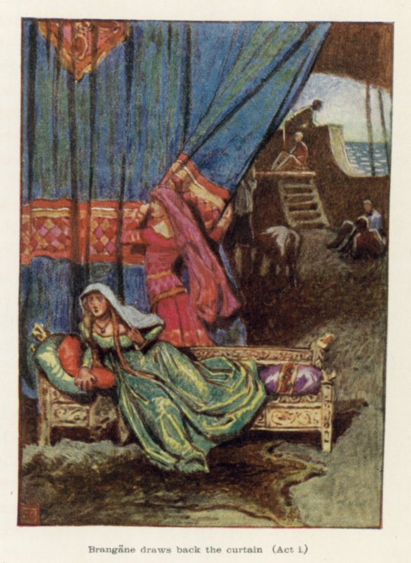 Brangane trækker tæppet tilbage, Akt i af John Byam Liston Shaw