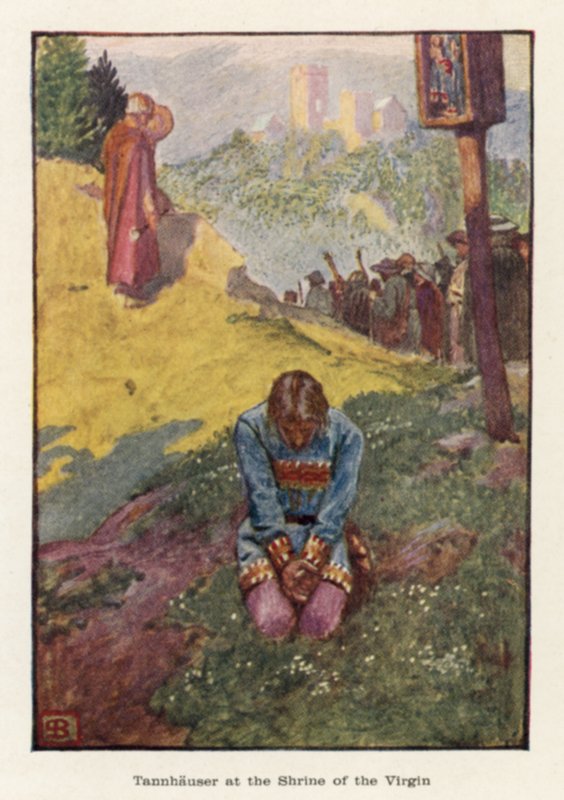 Tannhauser ved Jomfruens helligdom af John Byam Liston Shaw