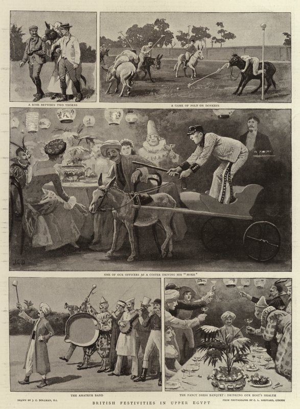 Britiske festligheder i Øvre Egypten gravering af John Charles Dollman