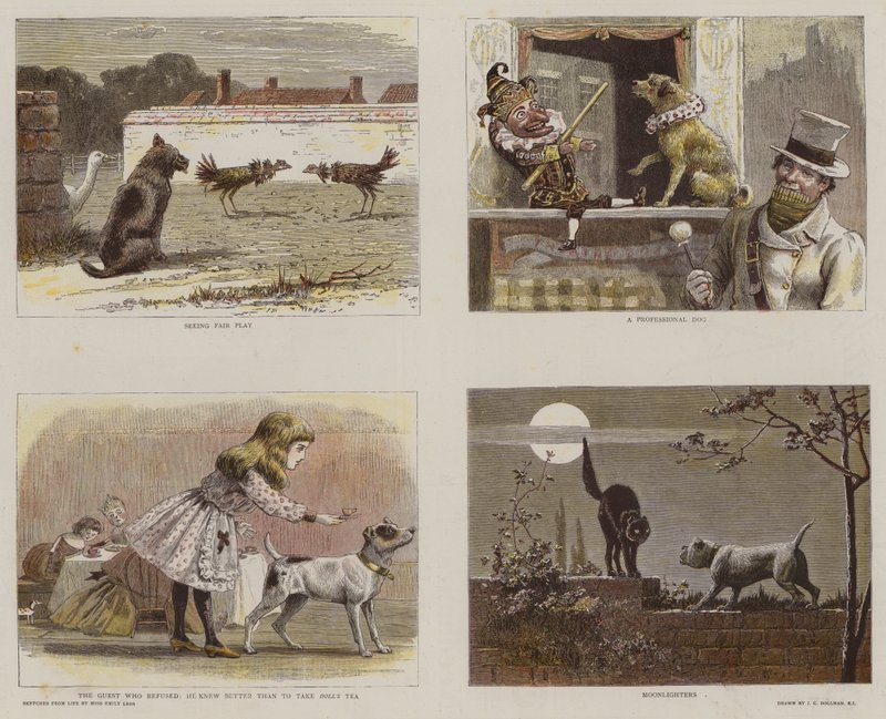 Illustrationer fra Det Kongelige Institut for Malere i Akvarellers Katalog (chromolitho) af John Charles Dollman