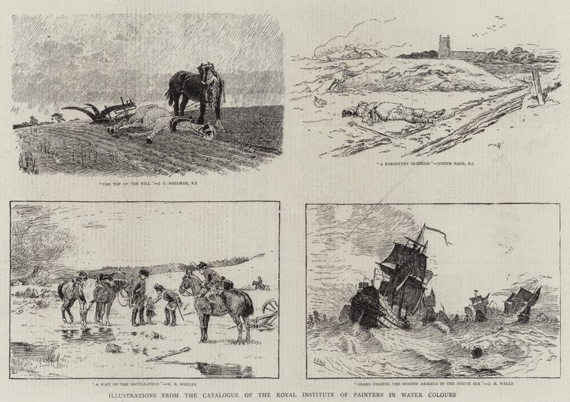 Illustrationer fra Det Kongelige Institut for Malere i Vandfarvers Katalog af John Charles Dollman