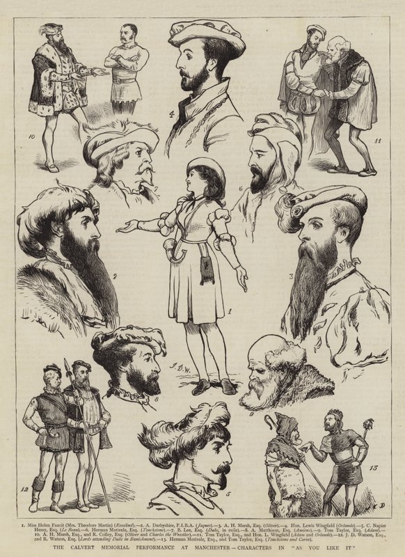 Calvert Memorial Performance i Manchester, karakterer i Som du vil have det af John Charles Dollman