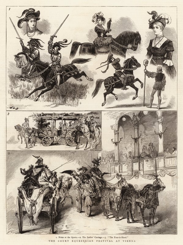 Court Equestrian Festival i Wien af John Charles Dollman