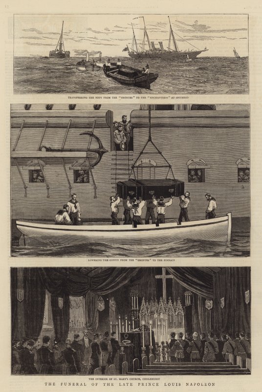 Prins Louis Napoleons begravelse af John Charles Dollman