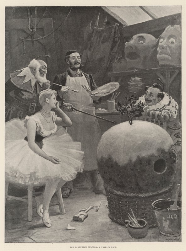 Pantomime-buddingen, en privat udsigt af John Charles Dollman