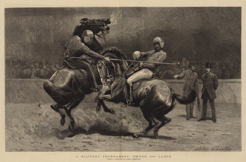 En militær turnering, Sword vs Lance af John Charlton