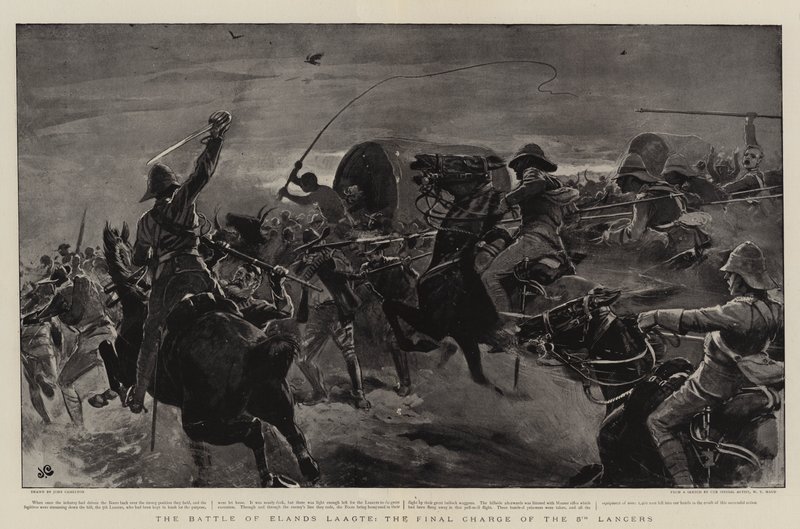 Slaget ved Elands Laagte, 5. Lancers sidste angreb af John Charlton