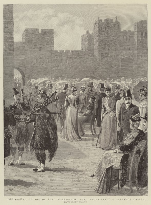The Coming of Age of Lord Warkworth, havefesten på Alnwick Castle af John Charlton