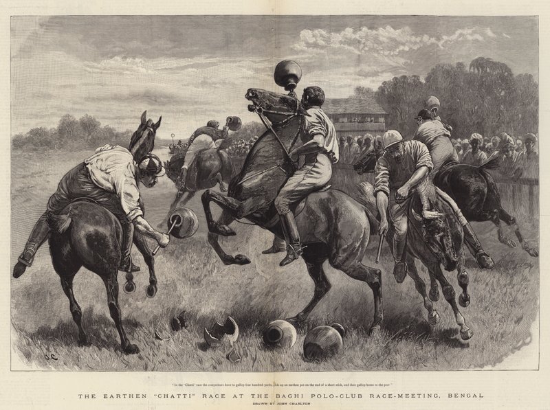 Earthen Chatti Race ved Baghi Polo-Club Race-Meeting, Bengal af John Charlton