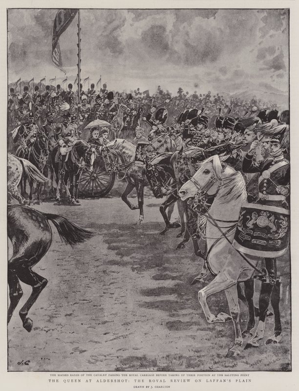 Dronningen ved Aldershot, Royal Review på Laffan