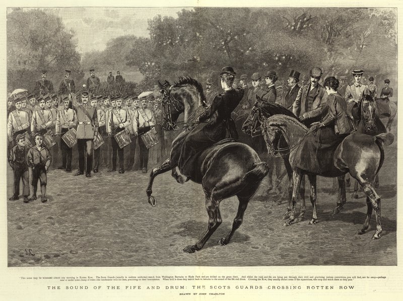 The Sound of the Fife and Drum, de skotske vagter krydser en rådden række af John Charlton