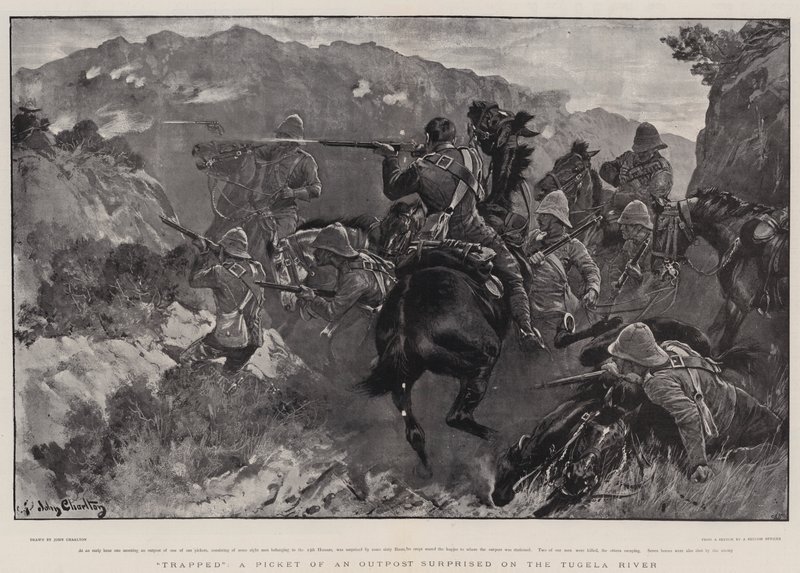 Fanget overrasket en forpost ved Tugela-floden af John Charlton