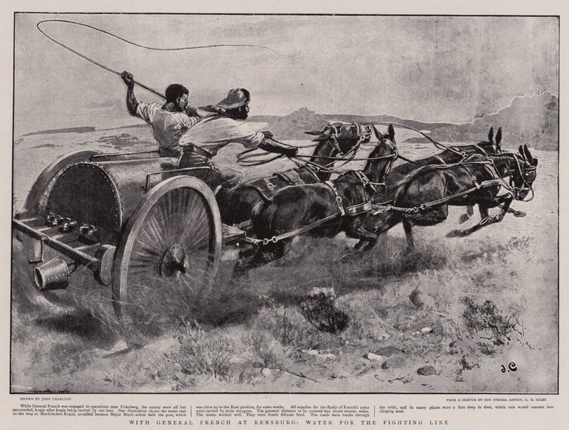 Med General French ved Rensburg, Water for the Fighting Line af John Charlton