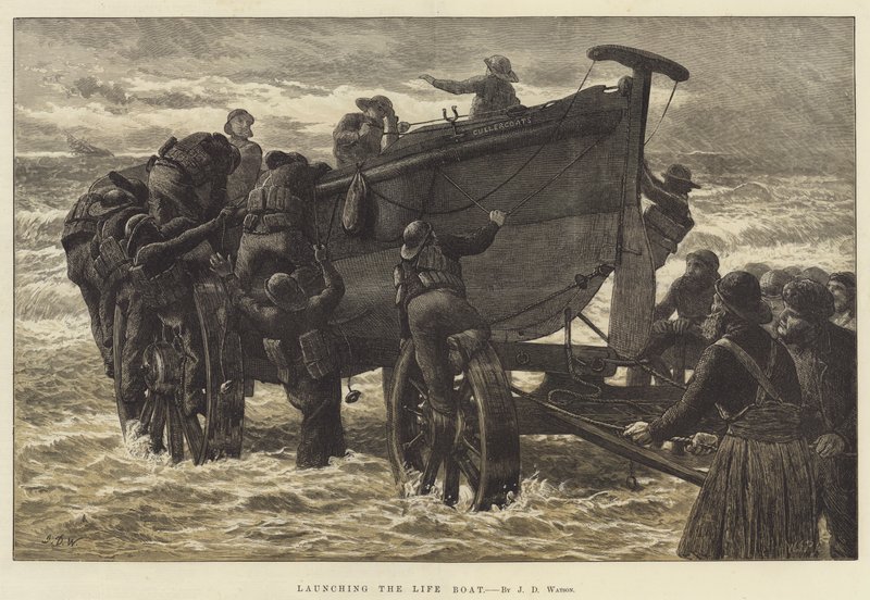 Udsætning af redningsbåden af John Dawson Watson
