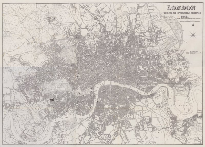 London, Guide til den internationale udstilling, 1862 af John Dower