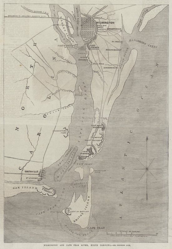 Wilmington og Cape Fear River, North Carolina af John Dower