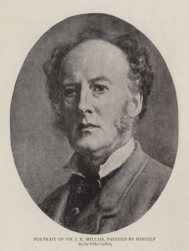 Portræt af Sir J E Millais, malet af ham selv af John Everett Millais