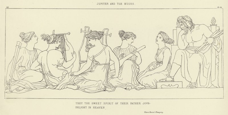 Jupiter og muserne af John Flaxman