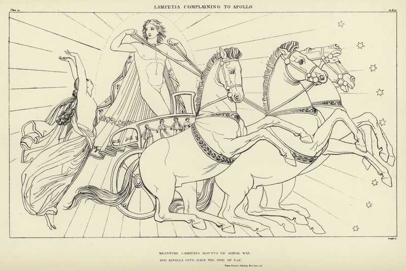 Lampetia klagede til Apollon af John Flaxman