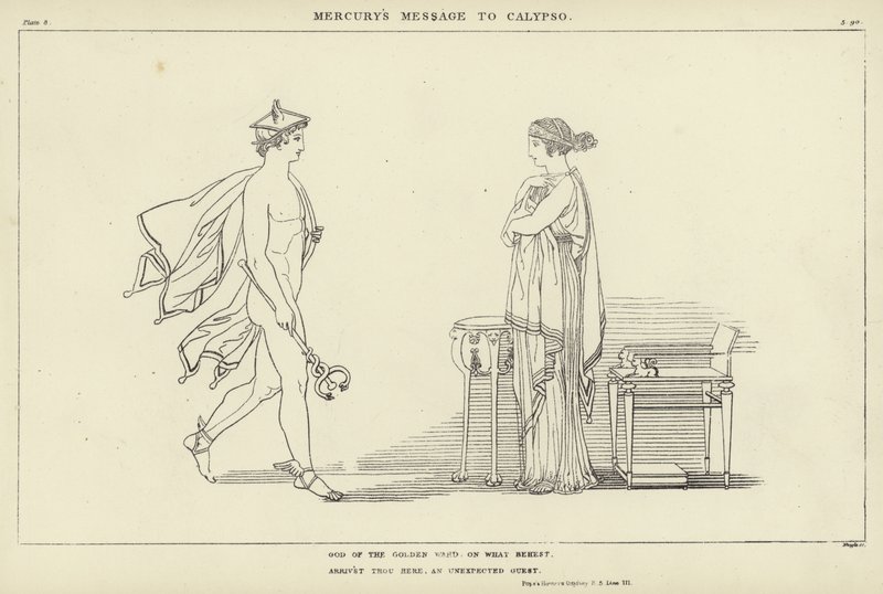 Merkurs besked til Calypso af John Flaxman