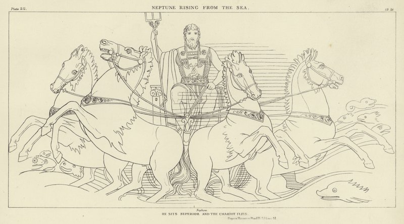 Neptun stiger op af havet af John Flaxman