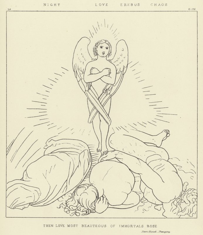 Nat, Kærlighed, Erebus, Kaos af John Flaxman