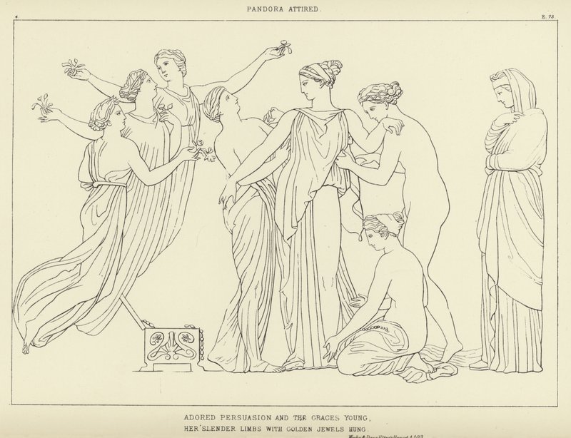 Pandora påklædt af John Flaxman