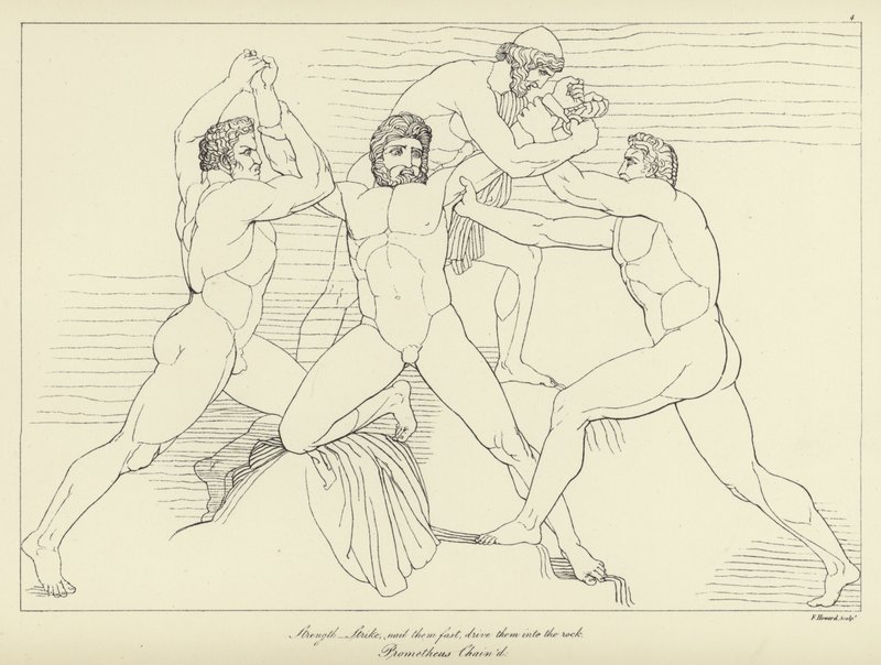 Prometheus lænket af John Flaxman
