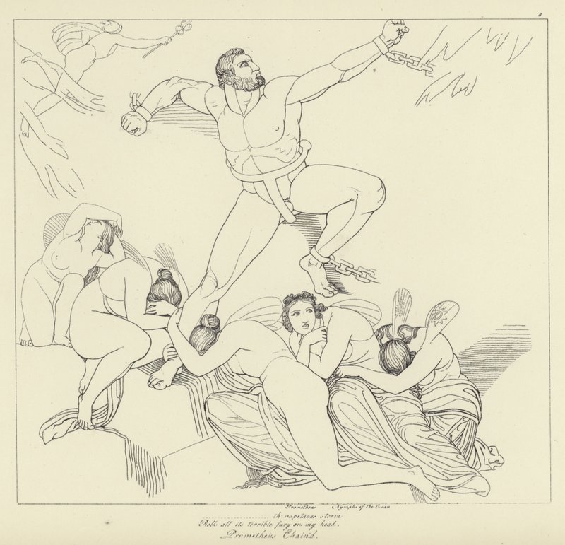 Prometheus lænket af John Flaxman